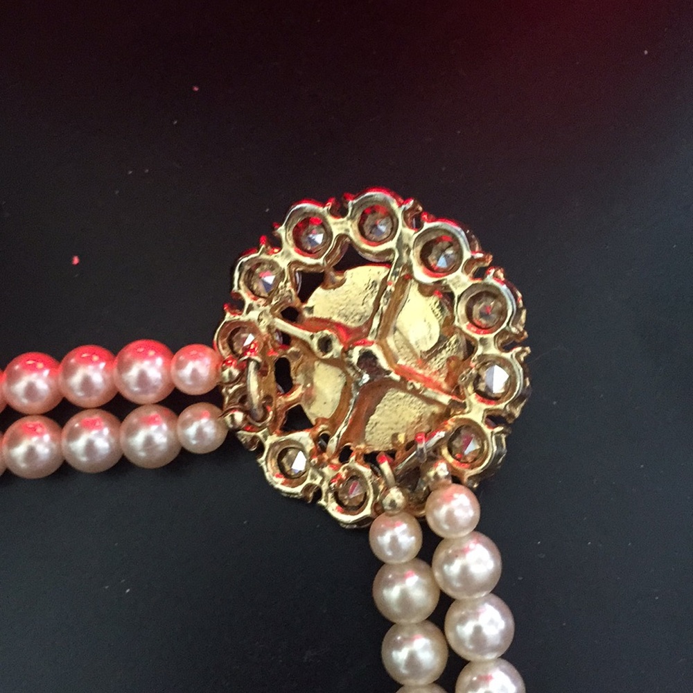Vintage Pearl and Rhinestone Necklace ❣️ - Picture 2 of 3